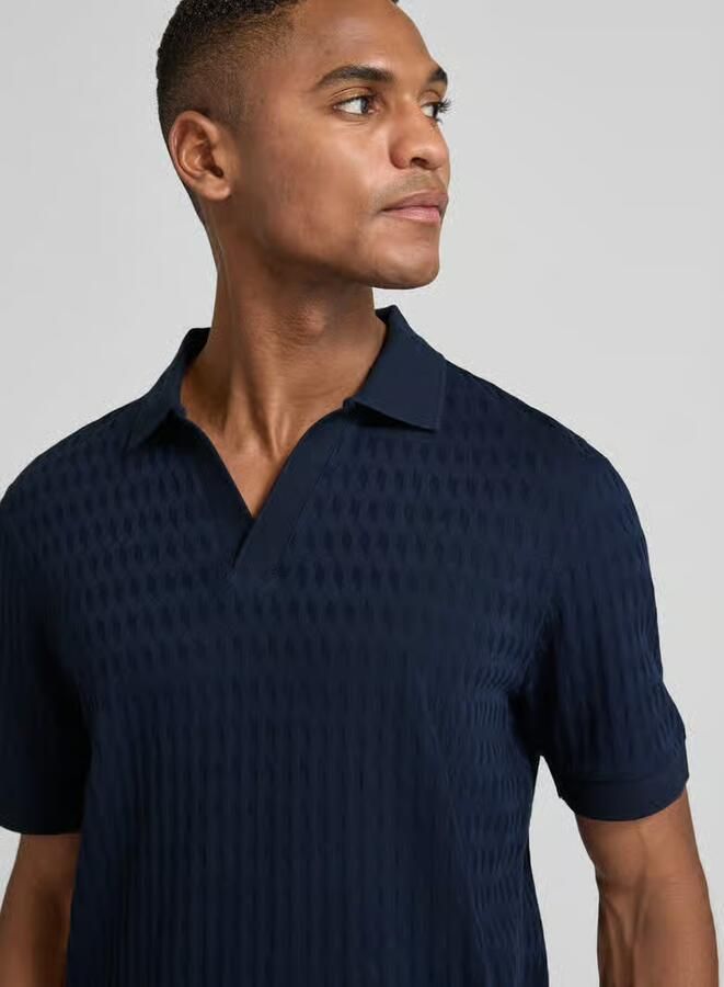 JOOP! COLLECTION Poloshirt met geribde boorden Model 'Cleison'