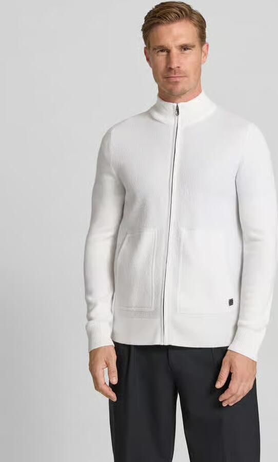 JOOP! Collection Regular fit gebreid jack van puur katoen model 'Widor' - Foto 2