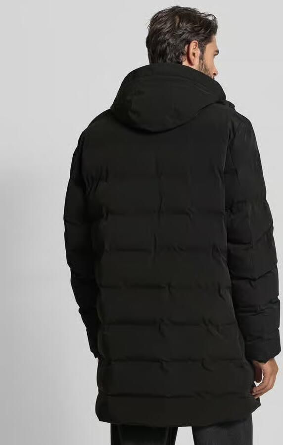 JOOP! Collection Regular fit gewatteerde lange jas met steekzakken model 'Chadwick'