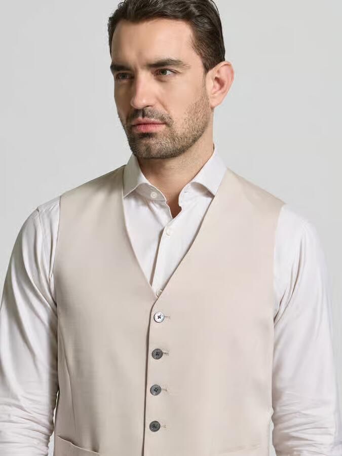 JOOP! COLLECTION Regular Fit gilet van viscosemix met V-hals - Foto 2