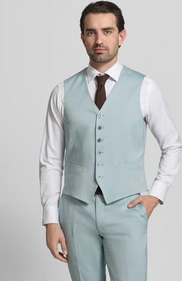 JOOP! COLLECTION Regular Fit gilet van viscosemix met V-hals - Foto 2