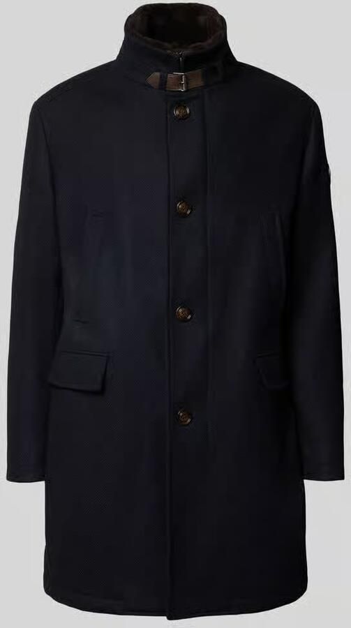 JOOP! COLLECTION Regular fit lange wollen jas van wolmix met uitneembare doorgestikte inlay
