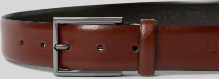 JOOP! Collection Leren riem met reliëflogo - Foto 2