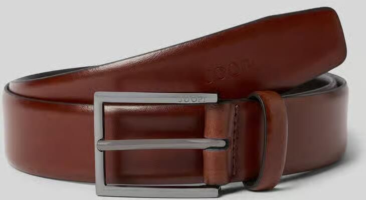 JOOP! Collection Leren riem met reliëflogo