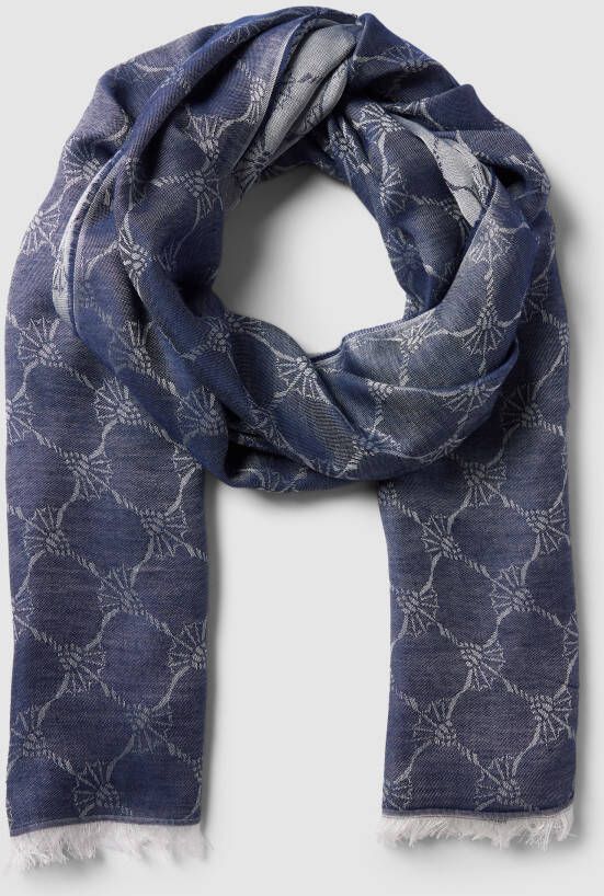 JOOP! Collection Sjaal van viscosemix met labeldetail model 'Ferdis'