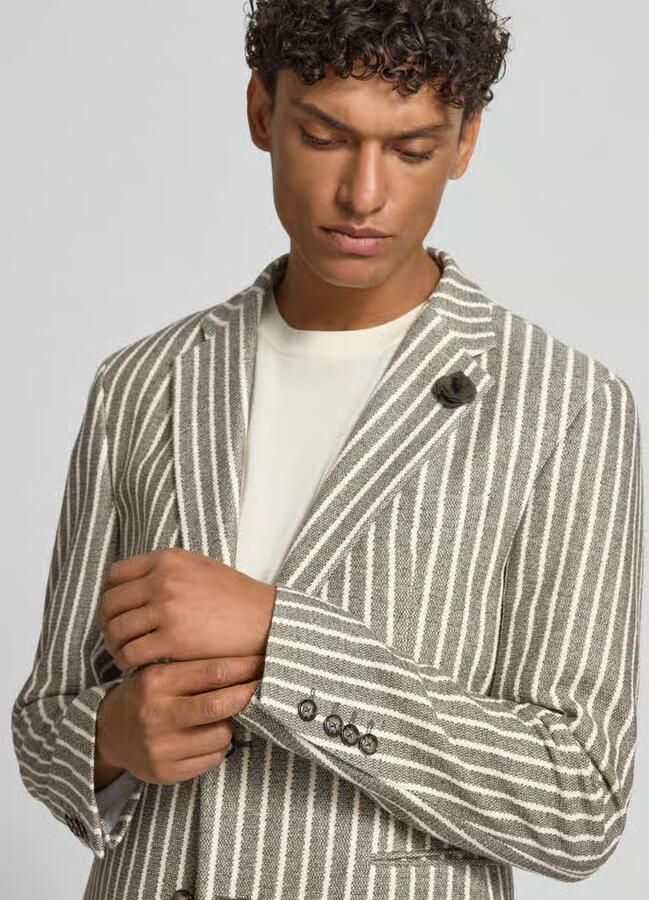 JOOP! COLLECTION slim fit 2-knoops colbert met paspelzakken model 'Hawksley'