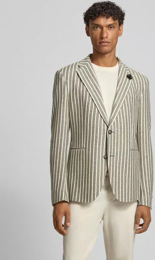 JOOP! COLLECTION slim fit 2-knoops colbert met paspelzakken model 'Hawksley' - Foto 3