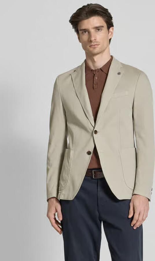 JOOP! COLLECTION Slim fit 2-knoops colbert met reverskraag model 'Hoverest' - Foto 4