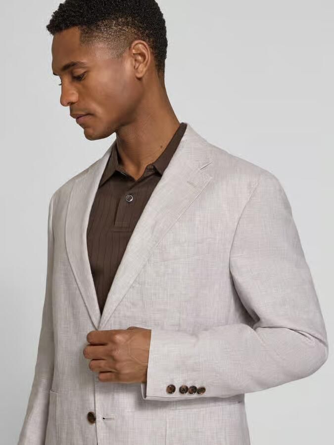 JOOP! COLLECTION slim fit 2-knoops colbert van linnen model 'Hoverest'