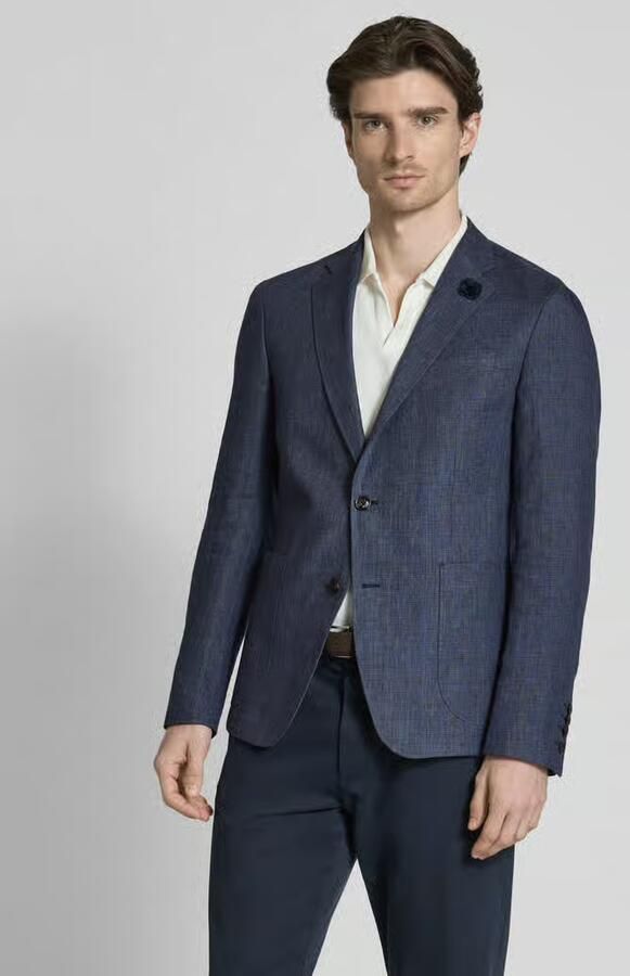 JOOP! Collection Slim fit 2-knoops colbert van linnen model 'Hoverest' - Foto 3