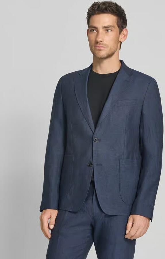 JOOP! COLLECTION slim fit 2-knoops colbert van linnen model 'Hoverest' - Foto 2