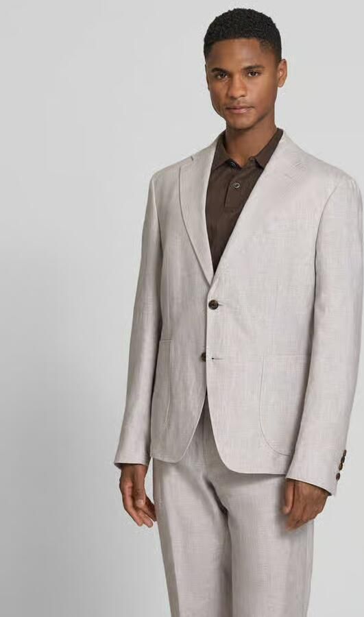 JOOP! COLLECTION slim fit 2-knoops colbert van linnen model 'Hoverest' - Foto 3