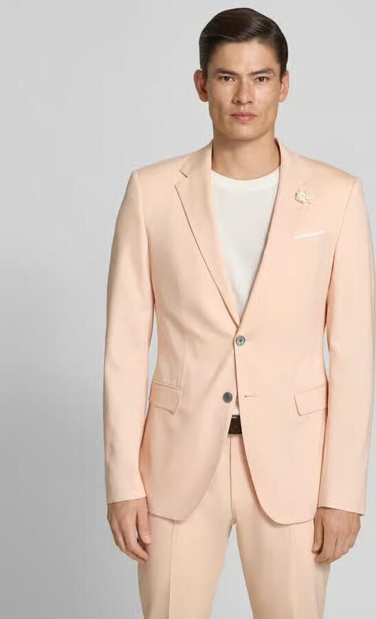 JOOP! COLLECTION slim fit 2-knoops colbert van mix van viscose en wol - Foto 4