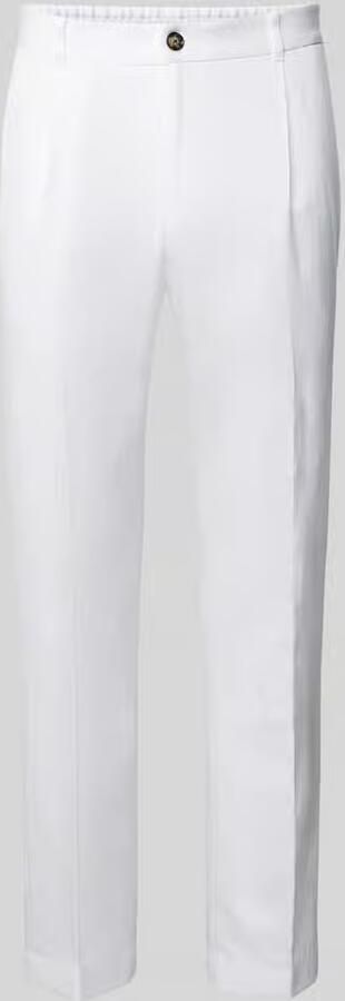 JOOP! Collection Slim fit bandplooibroek met riemlussen model 'Lester' - Foto 2