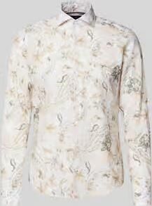 JOOP! COLLECTION Slim fit business-overhemd van linnenmix model 'Pai'