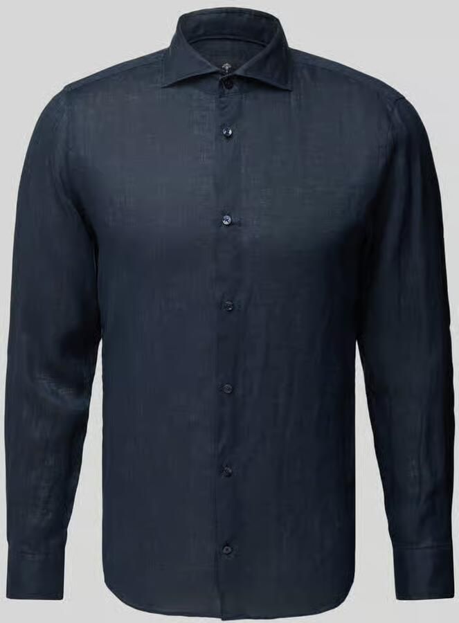 JOOP! COLLECTION Slim fit linnen overhemd met haaikraag