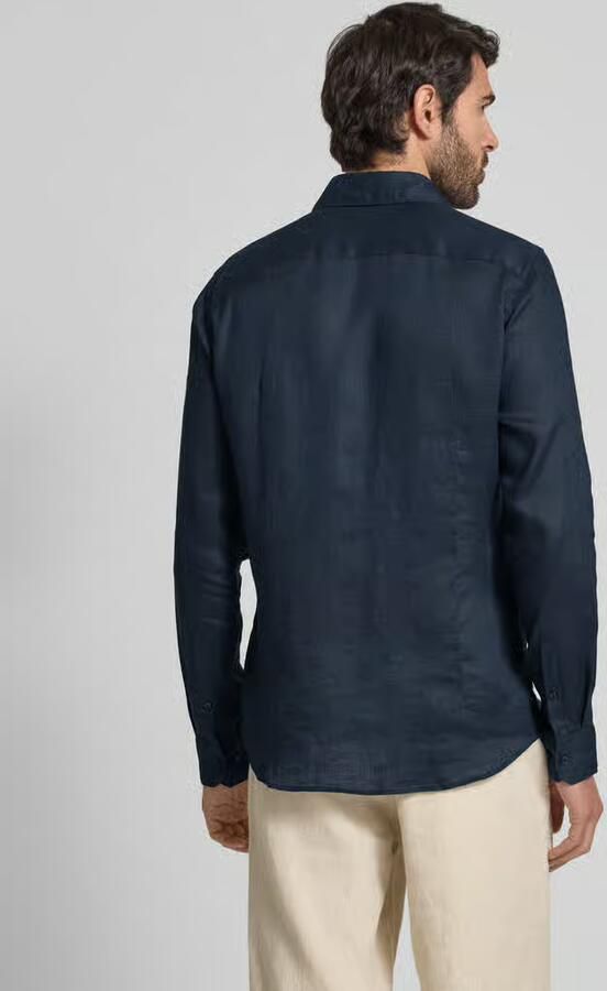 JOOP! COLLECTION Slim fit linnen overhemd met haaikraag - Foto 3