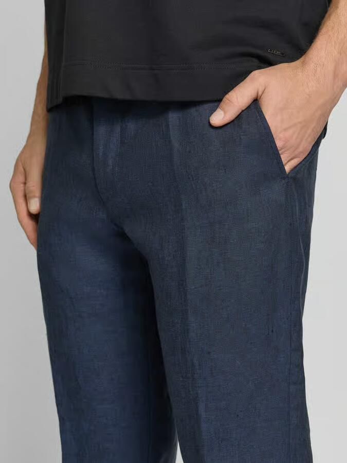JOOP! COLLECTION slim fit linnenbroek met tunnelkoord model 'Sake'