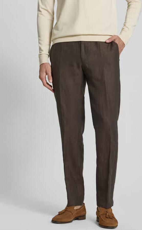 JOOP! COLLECTION slim fit linnenbroek met tunnelkoord model 'Sake' - Foto 3
