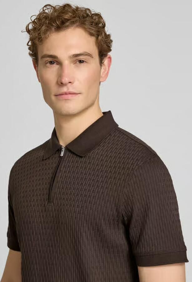 JOOP! COLLECTION slim fit poloshirt met ritssluiting model 'Franciscojose'