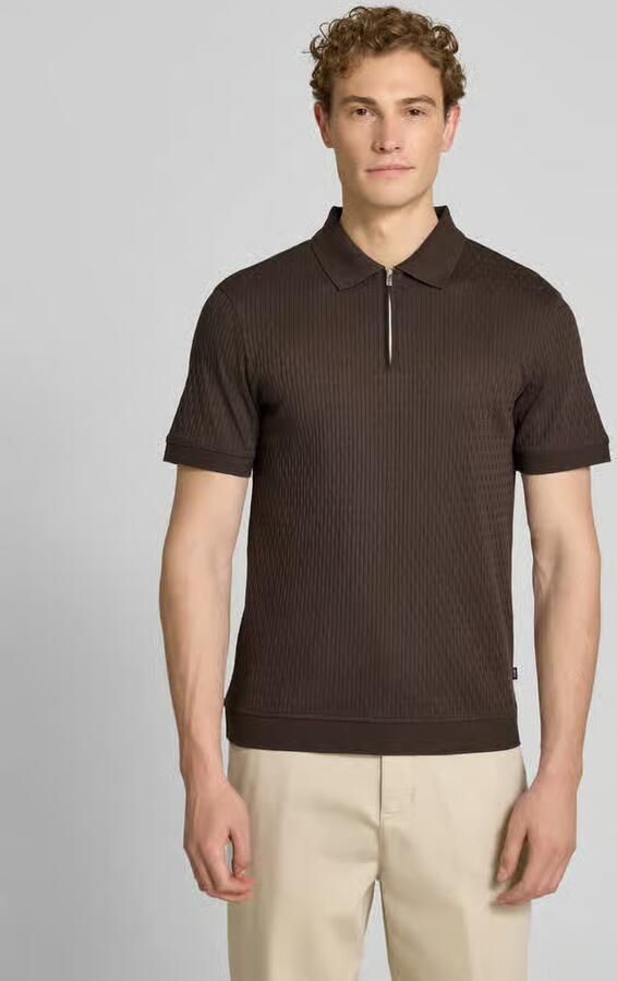 JOOP! COLLECTION slim fit poloshirt met ritssluiting model 'Franciscojose' - Foto 4