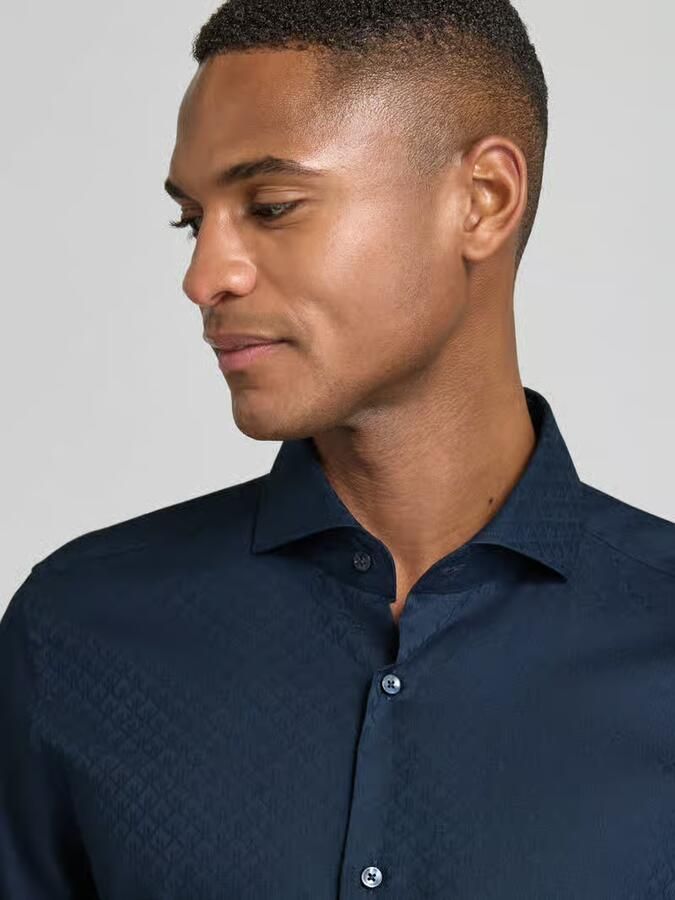 JOOP! Collection Slim fit zakelijk overhemd met haaikraag