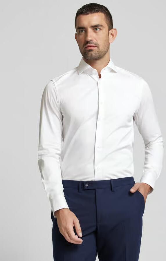 JOOP! Collection Slim fit zakelijk overhemd met haaikraag model 'Pares' - Foto 2