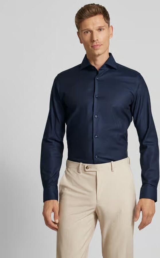 JOOP! COLLECTION Slim fit zakelijk overhemd met haaikraag model 'Pares'