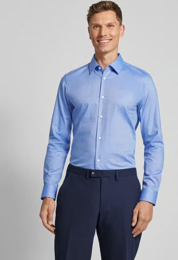 JOOP! COLLECTION Slim fit zakelijk overhemd met kentkraag model 'Pierce' - Foto 2