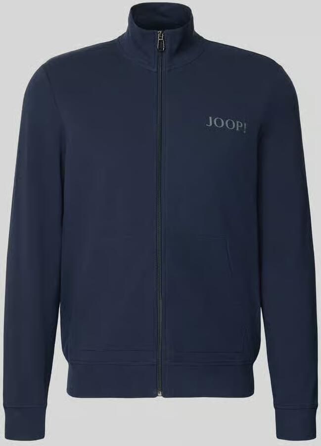Joop! Sweatvest Comfort Opstaande kraag Regular Fit gedeelde kangoeroezakken lange mouw