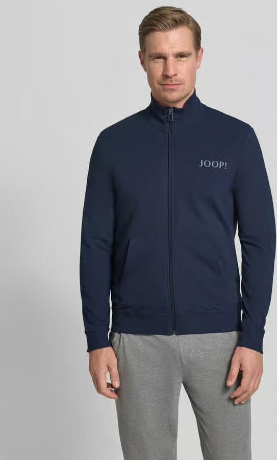Joop! Sweatvest Comfort Opstaande kraag Regular Fit gedeelde kangoeroezakken lange mouw - Foto 6