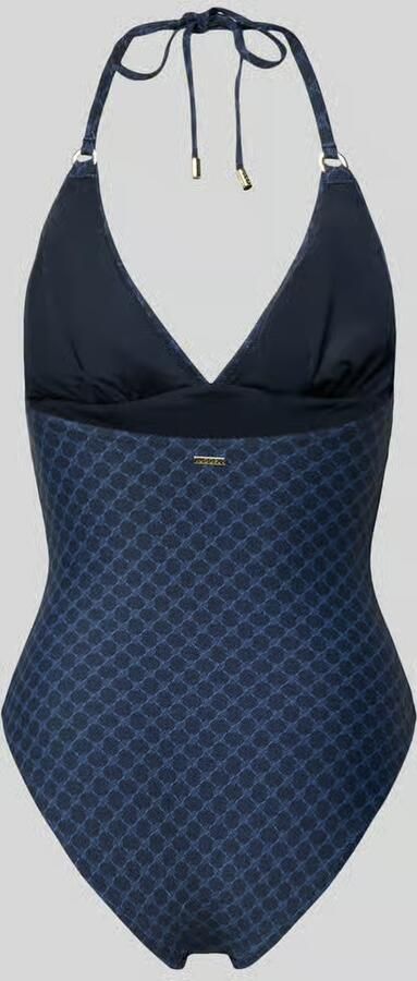 JOOP! COLLECTION Swimsuit met halter met logomotief model 'Cortina Beach'