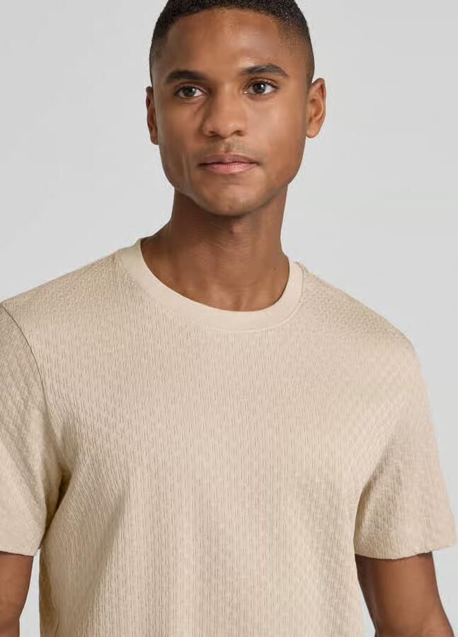 JOOP! Collection T-shirt met geribde ronde hals - Foto 2