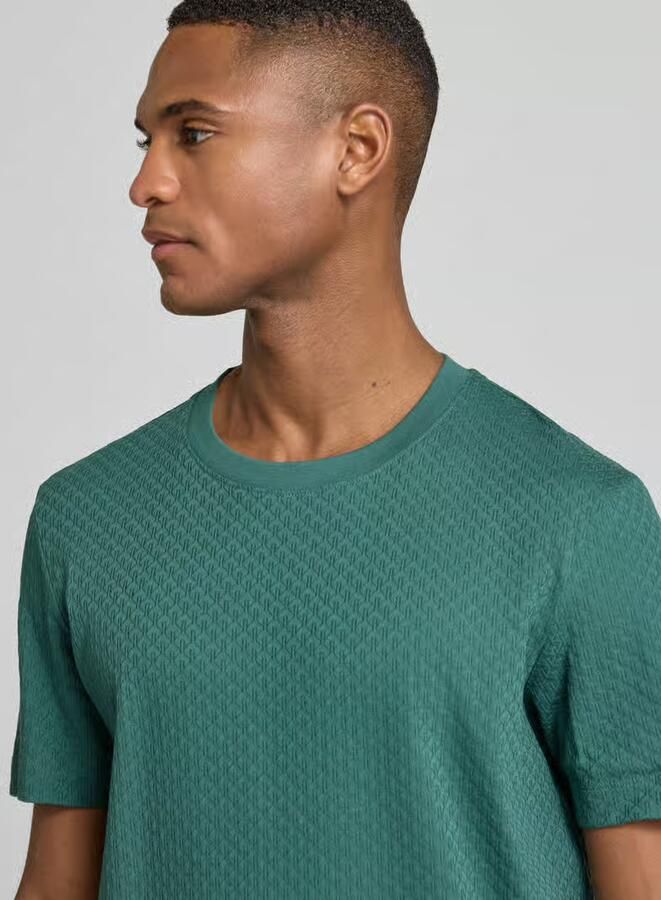 JOOP! Collection T-shirt met geribde ronde hals - Foto 2