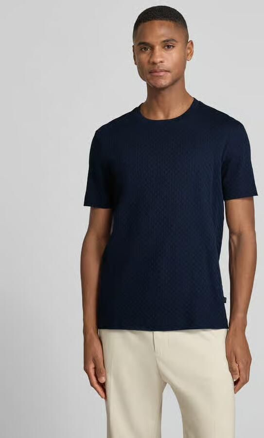 JOOP! COLLECTION T-shirt met geribde ronde hals - Foto 4