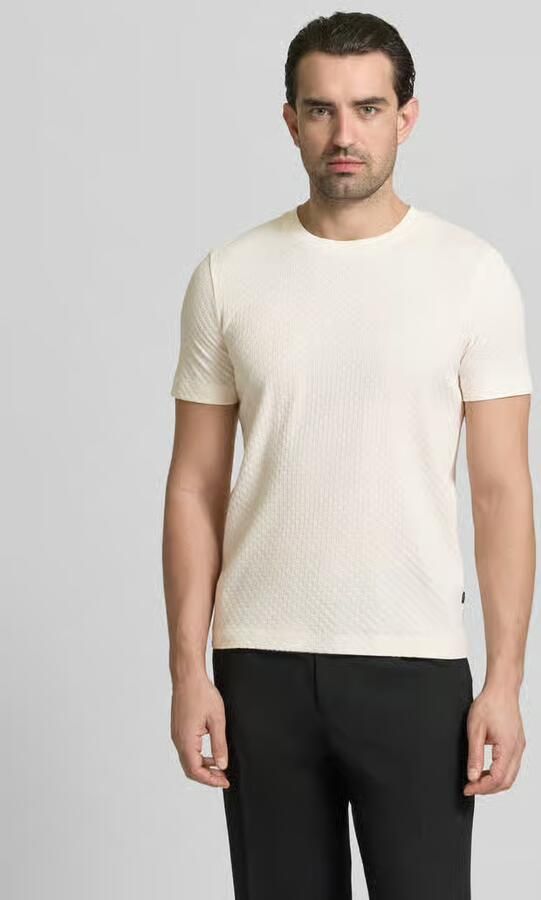 JOOP! COLLECTION T-shirt met geribde ronde hals - Foto 4