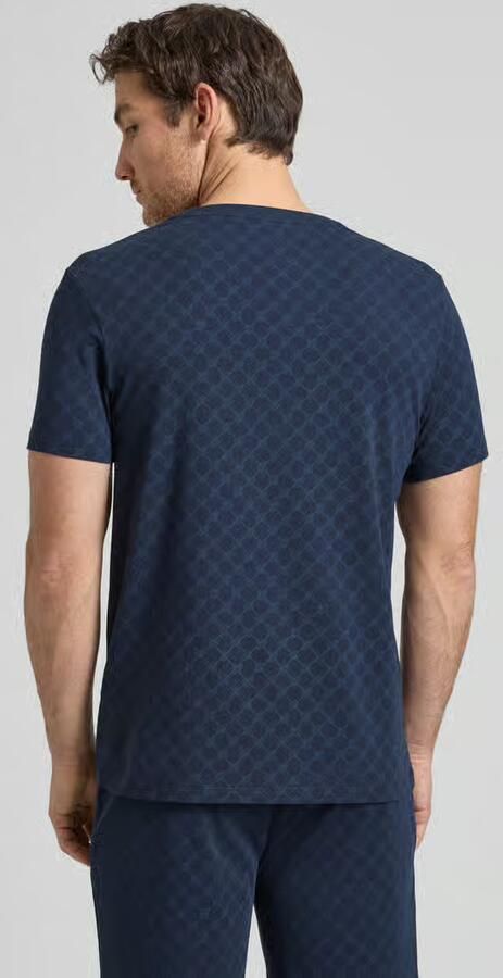 Joop! T-shirt Leisure met korenbloem-alloverprint regular fit korte mouwen