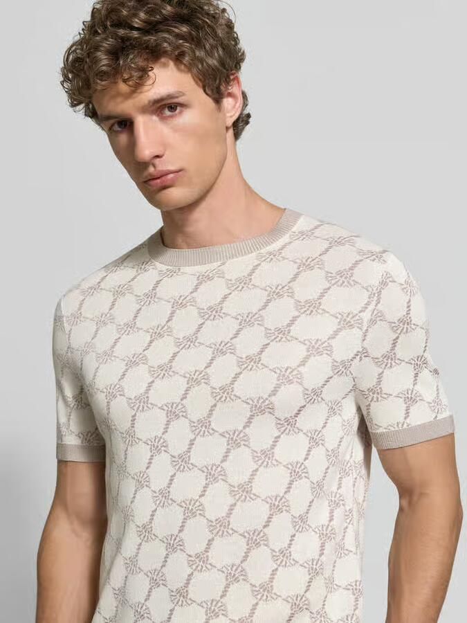 JOOP! COLLECTION T-shirt met viscose en ronde hals model 'Ravao'