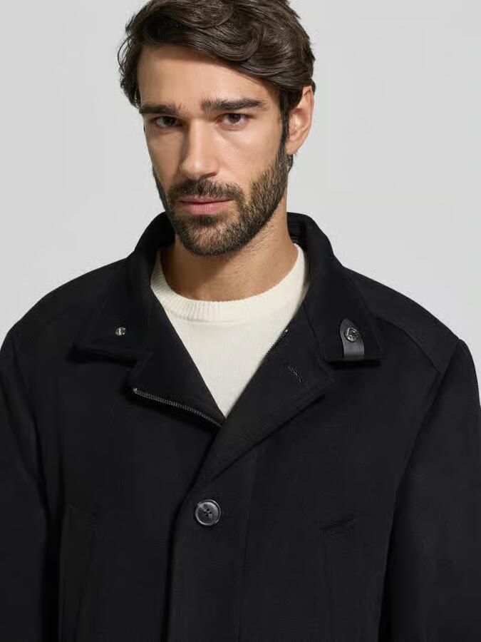 JOOP! COLLECTION Wollen jack met opstaande kraag en klepzakken model 'Gary'