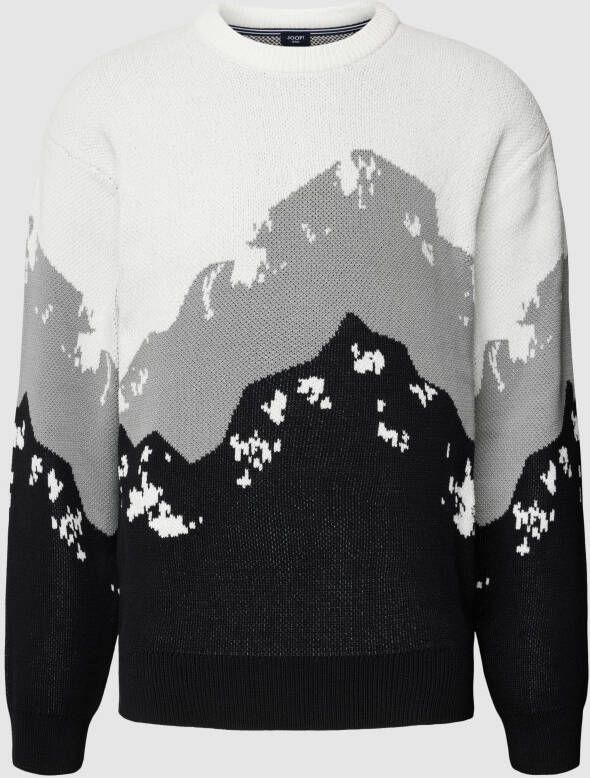 JOOP! JEANS Gebreide pullover met all-over motief