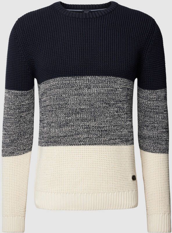 JOOP! JEANS Gebreide pullover met colour-blocking-design
