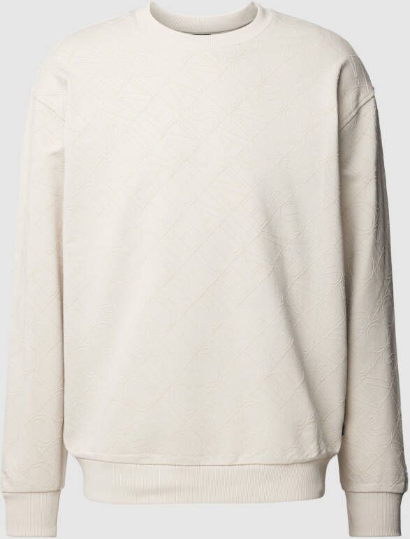 JOOP! JEANS Sweatshirt met all-over labelstitching model 'Cayetano'