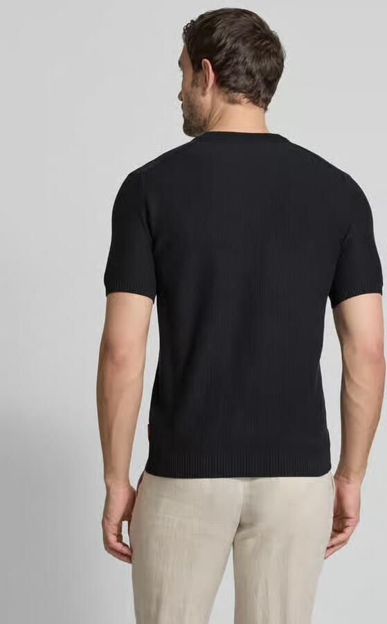 JOOP! JEANS T-shirt met ribboorden model 'Simoro' - Foto 3