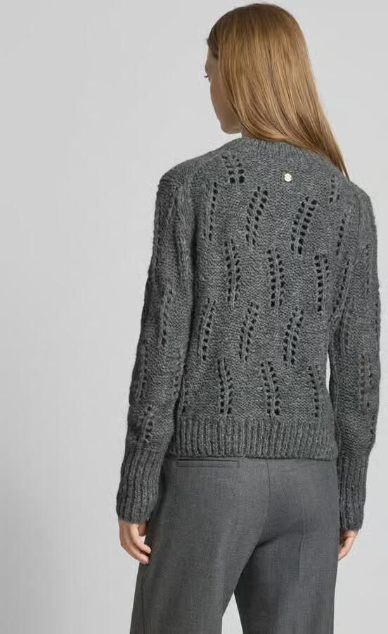 Joop! Gebreide pullover met alpaca en ronde hals
