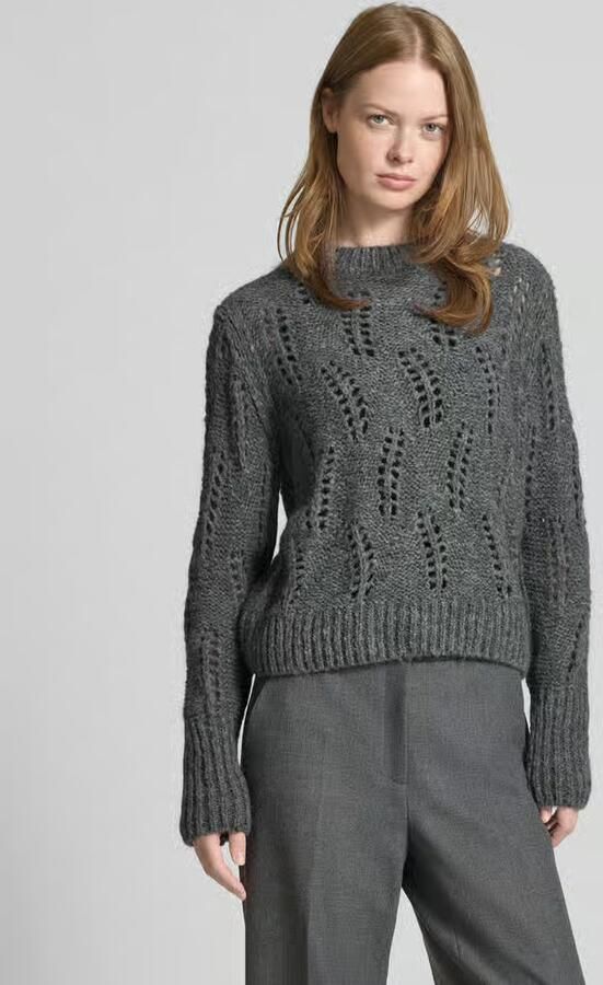Joop! Gebreide pullover met alpaca en ronde hals - Foto 2