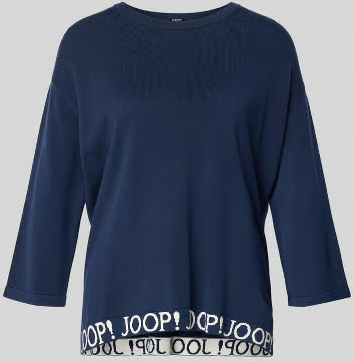 Joop! Gebreide pullover met label-details en 3 4-mouw model 'Kussa' - Foto 2