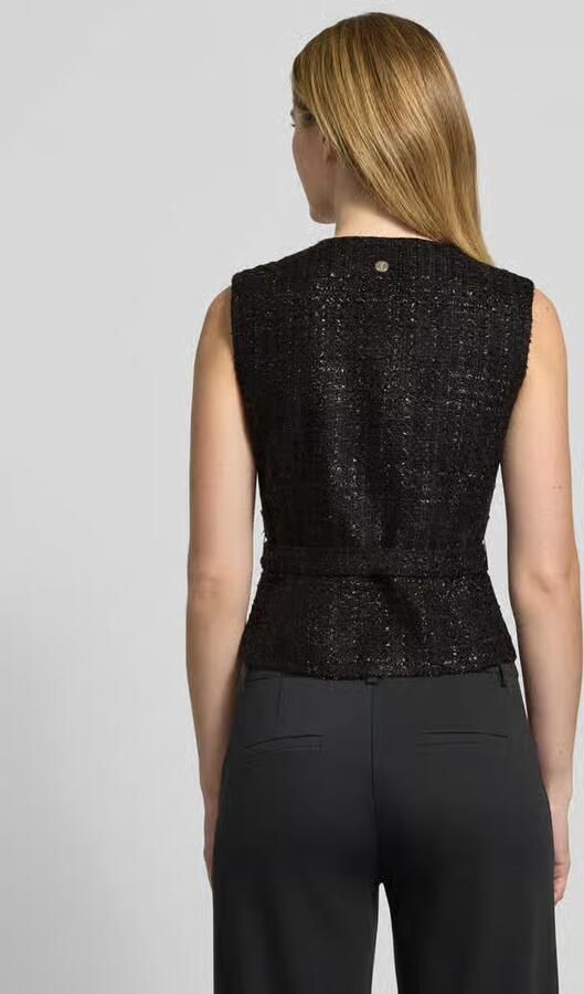 Joop! Gilet in bouclélook met riem model 'Viola'