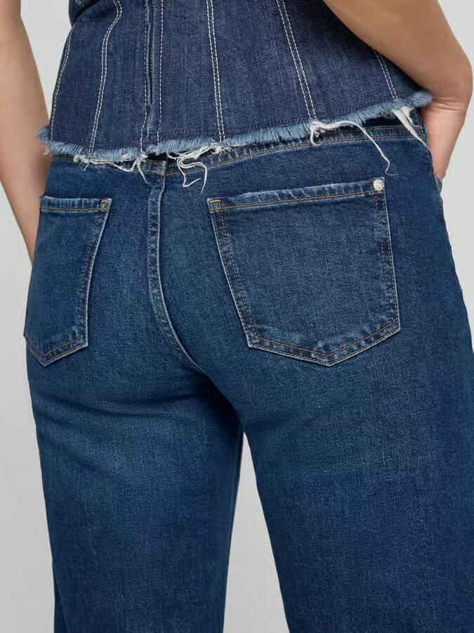Joop! Jeans in verkorte pasvorm met franjes