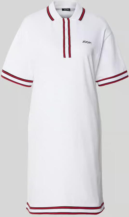 Joop! Knie-lange polojurk met label-stitching model 'Tasa' - Foto 2