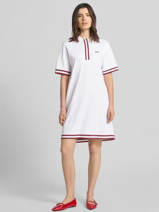 Joop! Knie-lange polojurk met label-stitching model 'Tasa' - Foto 2